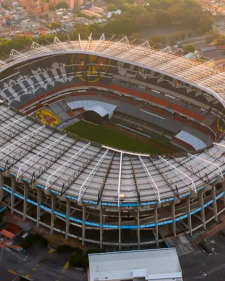Vista aérea del Estadio Azteca